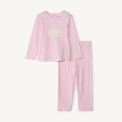 Lange pyjama set in jersey met print meisjes