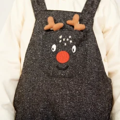 Langere 2-delige set met kerstbeenpakje jongens.