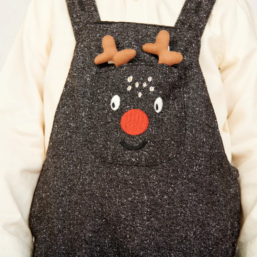 Langere 2-delige set met kerstbeenpakje jongens.