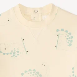 Langere dinosaurusprint jumpsuit voor babyjongen