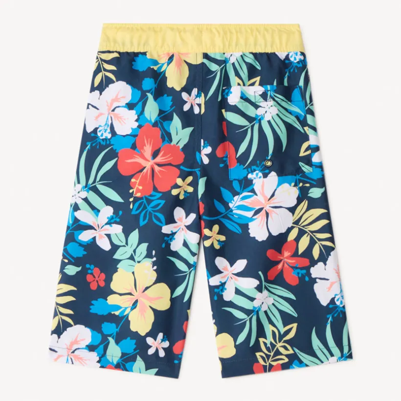 Langere zwemshort met bloemenprint jongens