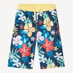 Langere zwemshort met bloemenprint jongens