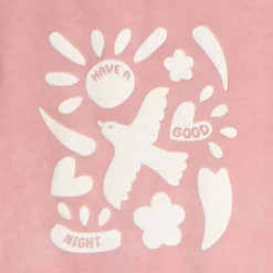 Lang fluwelen pyjamaset met effen print meisjes