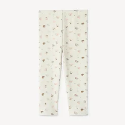 Lang onderbroek met sherpa voering en hartprint voor babymeisje