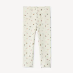 Lang onderbroek met sherpa voering en hartprint voor babymeisje