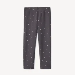 Lang onderbroek met sherpavoering, antraciet, met glinsterende stippenprint meisjes