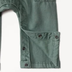 Lang tweedelig set met lange salopette en bedrukte hemd voor babyjongen