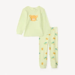 Langzaam 2-delig pyjama set met dierenprint voor babyjongen