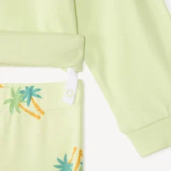 Langzaam 2-delig pyjama set met dierenprint voor babyjongen