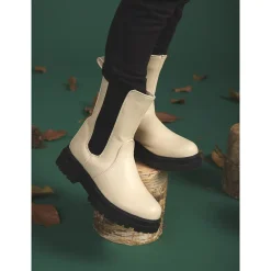 Lederlook botines met chunky zolen voor meisjes