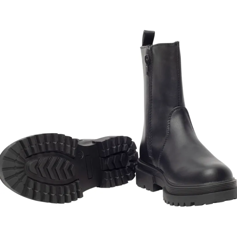 Lederlook bottines met chunky zolen voor meisjes