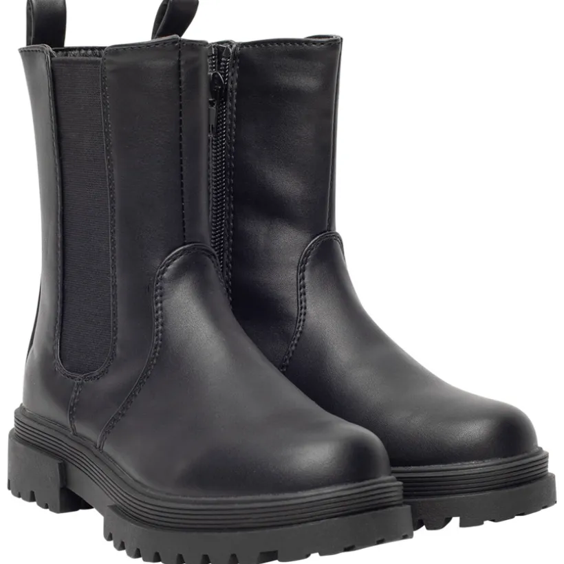 Lederlook bottines met chunky zolen voor meisjes