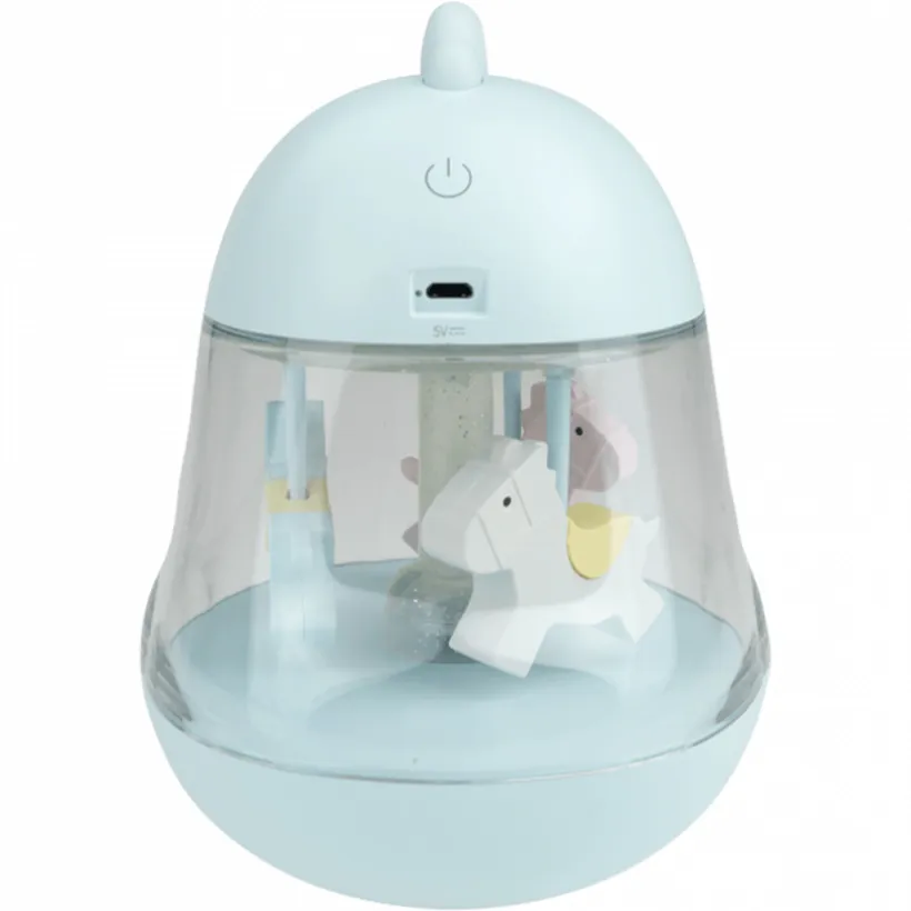 LED-nachtlampje Carrousel Muziekdoos Blauw