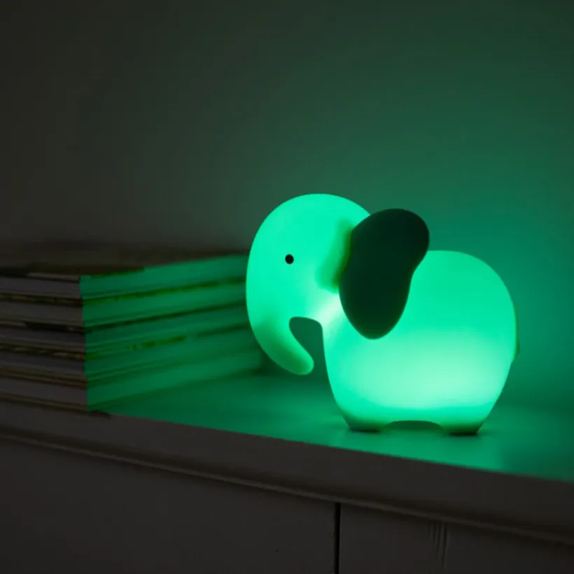 LED-nachtlampje Olifant Turquoise