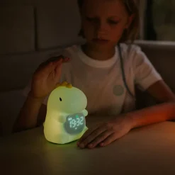 LED-nachtlampje + wekker Dino