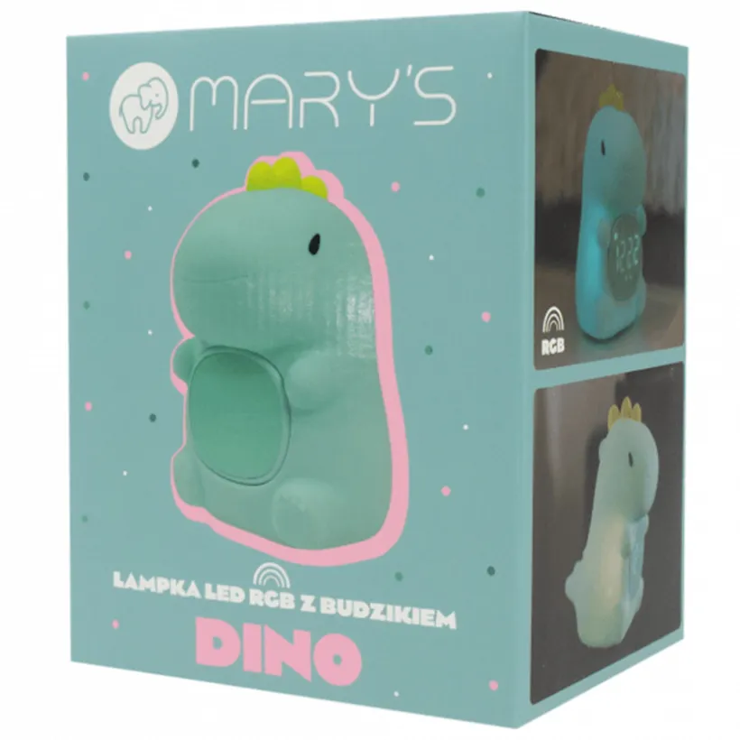 LED-nachtlampje + wekker Dino