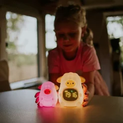 LED-nachtlampje + wekker Schaap