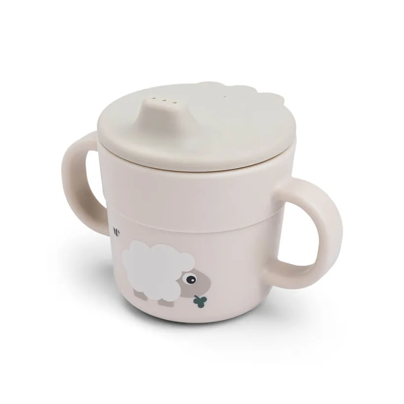 Leer beker 2 in 1 Tiny Farm zand