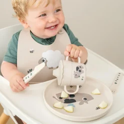 Leer beker 2 in 1 Tiny Farm zand