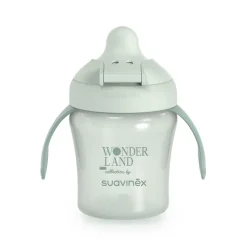 Leeropvangbeker voor baby Wonderland 200 ml groen