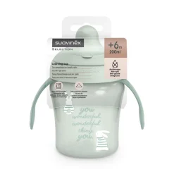 Leeropvangbeker voor baby Wonderland 200 ml groen