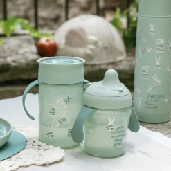 Leerpot 360º 340ml Wonderland groen +12M