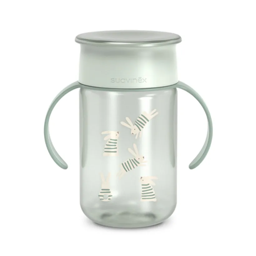 Leerpot 360º 340ml Wonderland groen +12M