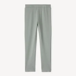 Legging in sergé effen kleur met elastische taille en decoratieve lussen meisjes