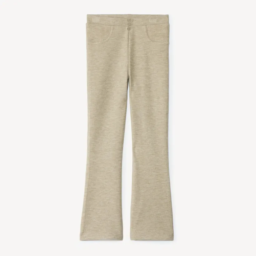 Legging met geribbelde structuur en uitlopende pasvorm meisjes