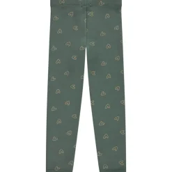 Legging met sherpavoering en fantasievolle glitterprint meisjes