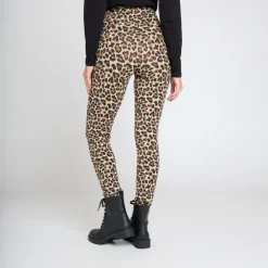 Legging zwangerschap met hoge tailleband en luipaardprint