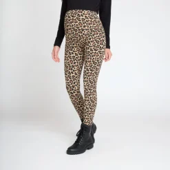 Legging zwangerschap met hoge tailleband en luipaardprint