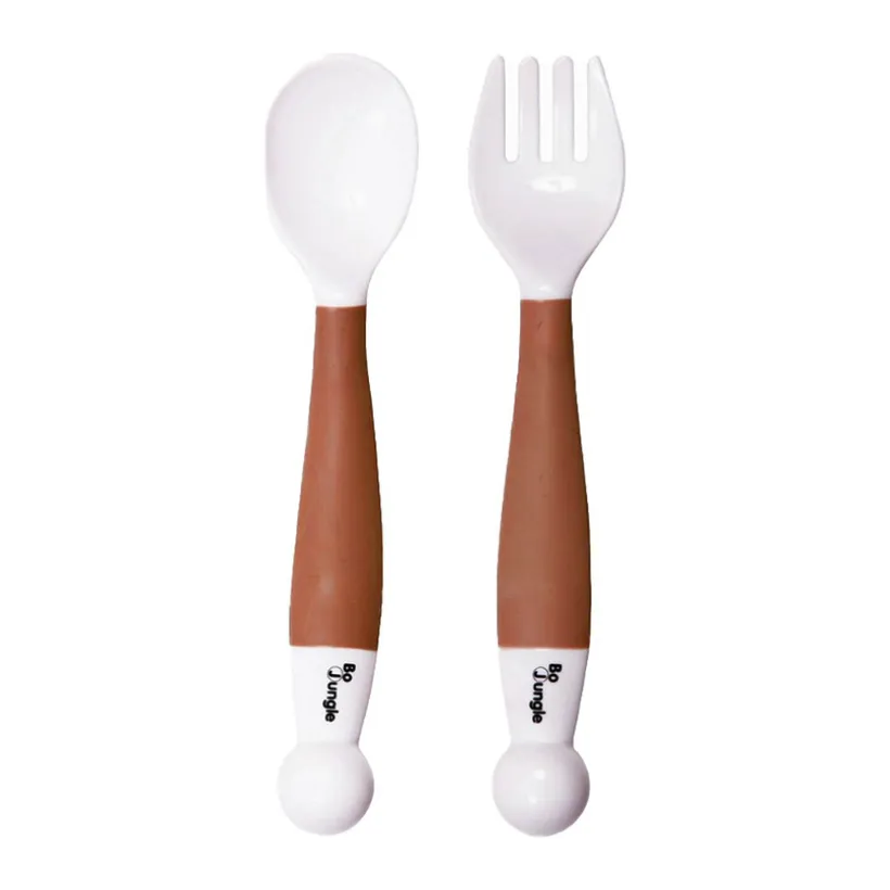 Lepel en vork buigbaar Terracotta