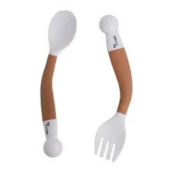 Lepel en vork buigbaar Terracotta