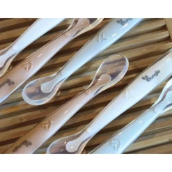 Lepels Soft silicone 3 stuks Wit/Grijs/Terracotta