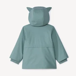 Leuke rubberen parka met capuchon voor baby jongens