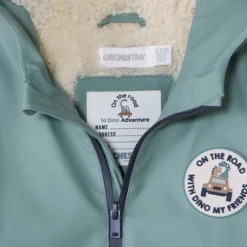 Leuke rubberen parka met capuchon voor baby jongens