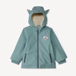 Leuke rubberen parka met capuchon voor baby jongens