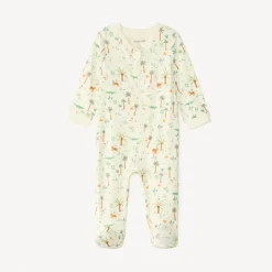Lichtgewicht lange mouwen slaappak met tropische print voor jongensbaby.