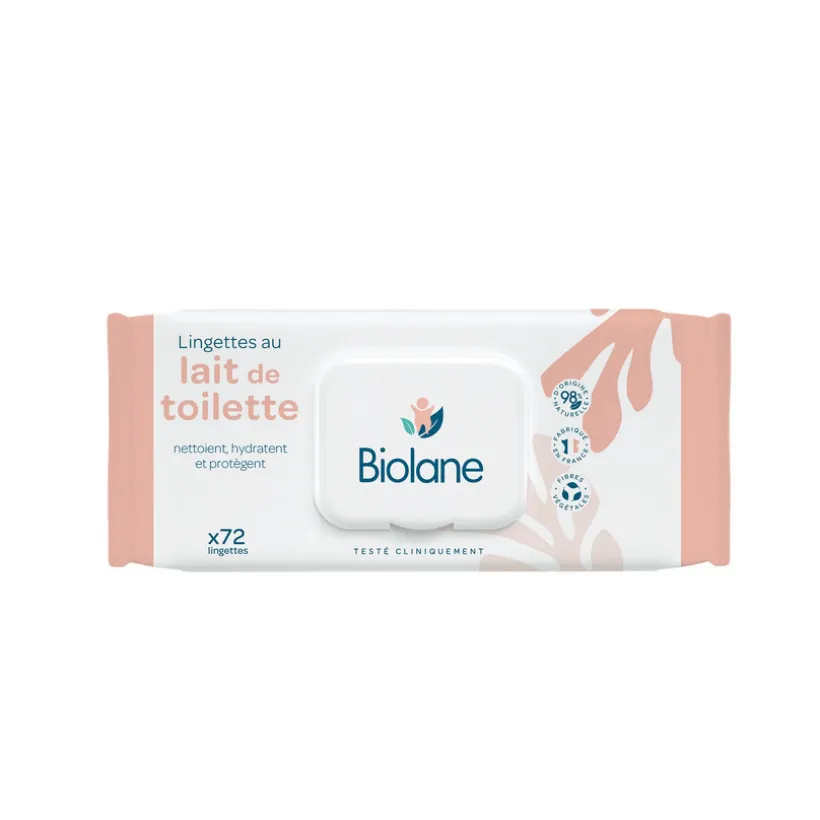 Lingettes au lait de toilette x72