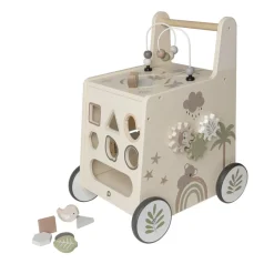 Little Savane houten loopwagen met speelse activiteiten en kantelbeveiliging