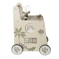 Little Savane houten loopwagen met speelse activiteiten en kantelbeveiliging