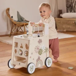 Little Savane houten loopwagen met speelse activiteiten en kantelbeveiliging