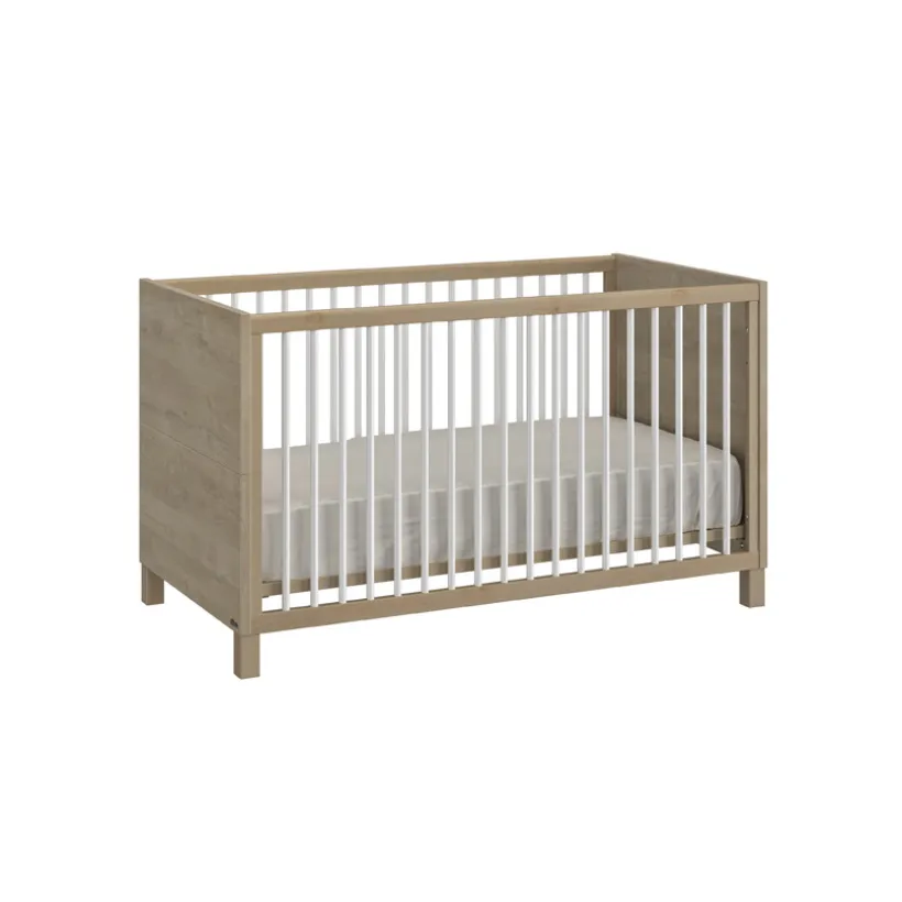 Lit transformable 70 x 140 en chêne blond et uni blanc Achille
