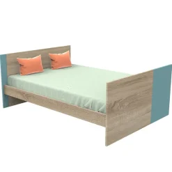 Lit évolutif Nova 70 x 140 cm à 90 x 190 cm - Argile Douce