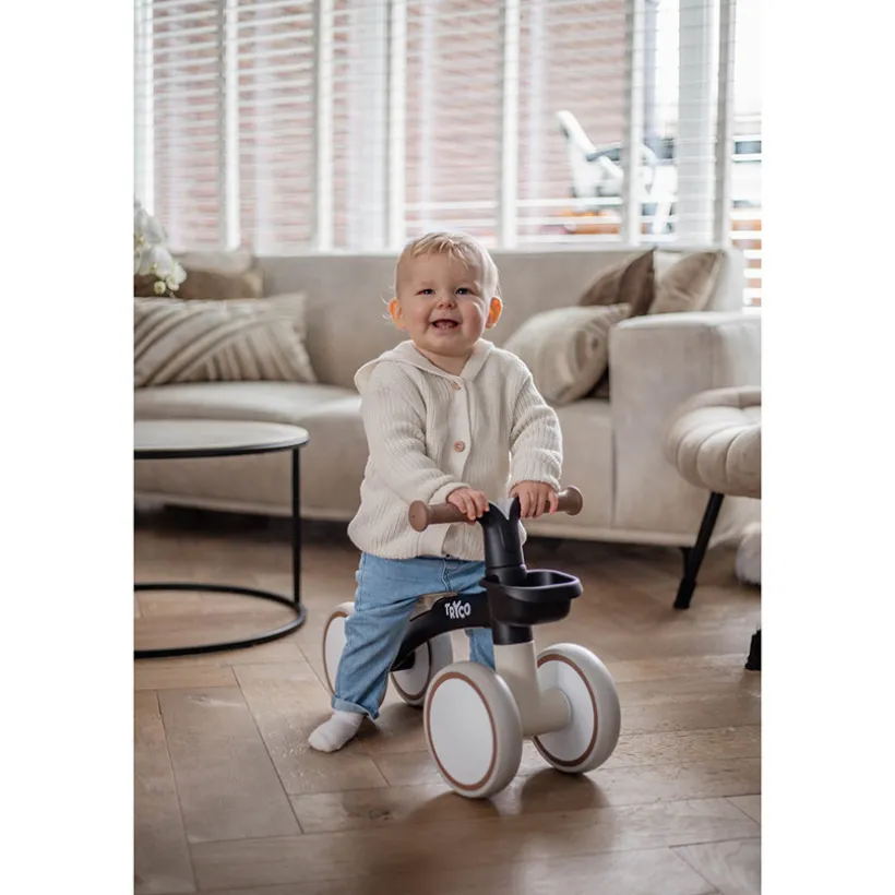Loopfiets Luna 1ste leeftijd Ecru Wit