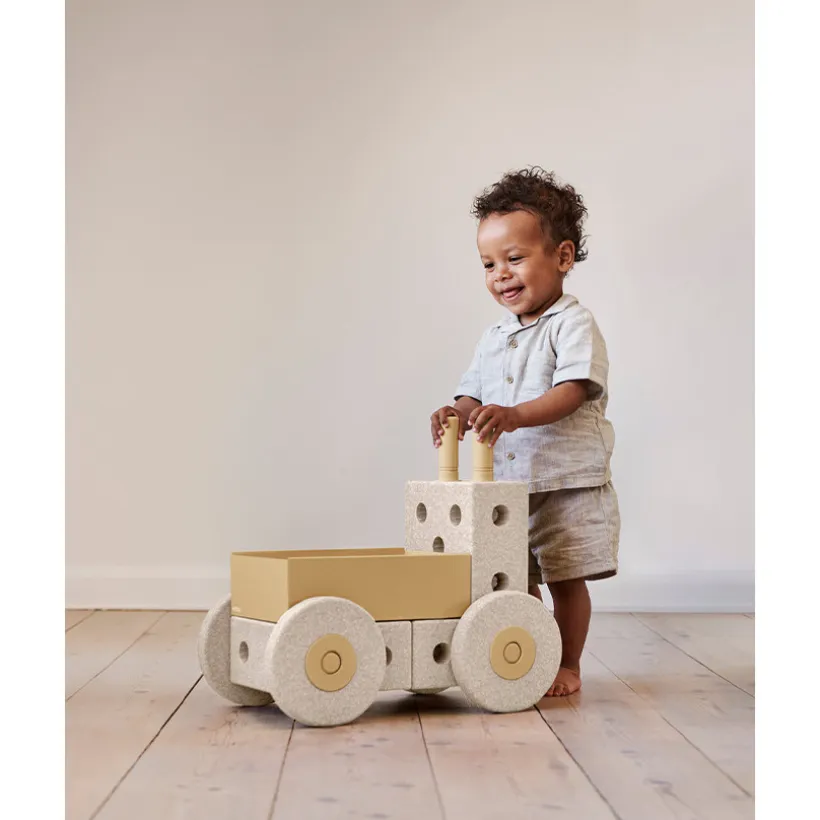 Loopwagen babywalker 3-in-1 Sand Grey/Honey Yellow