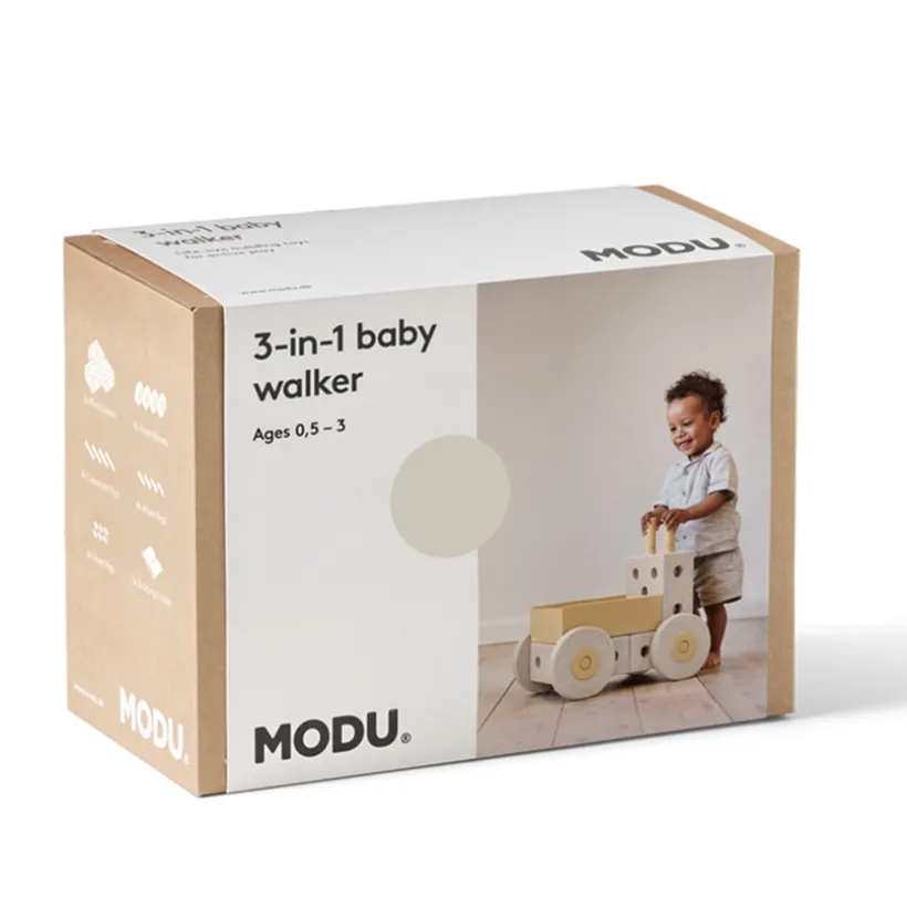 Loopwagen babywalker 3-in-1 Sand Grey/Honey Yellow