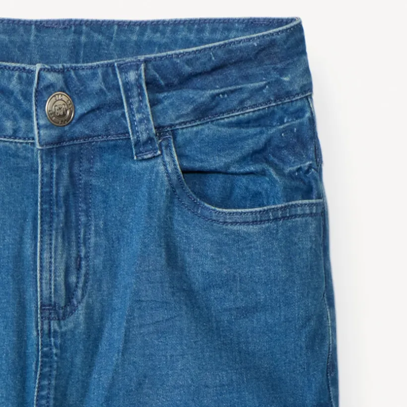Losse denimjeans met cargozakken jongens
