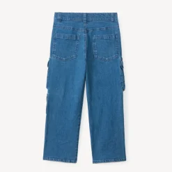 Losse denimjeans met cargozakken jongens